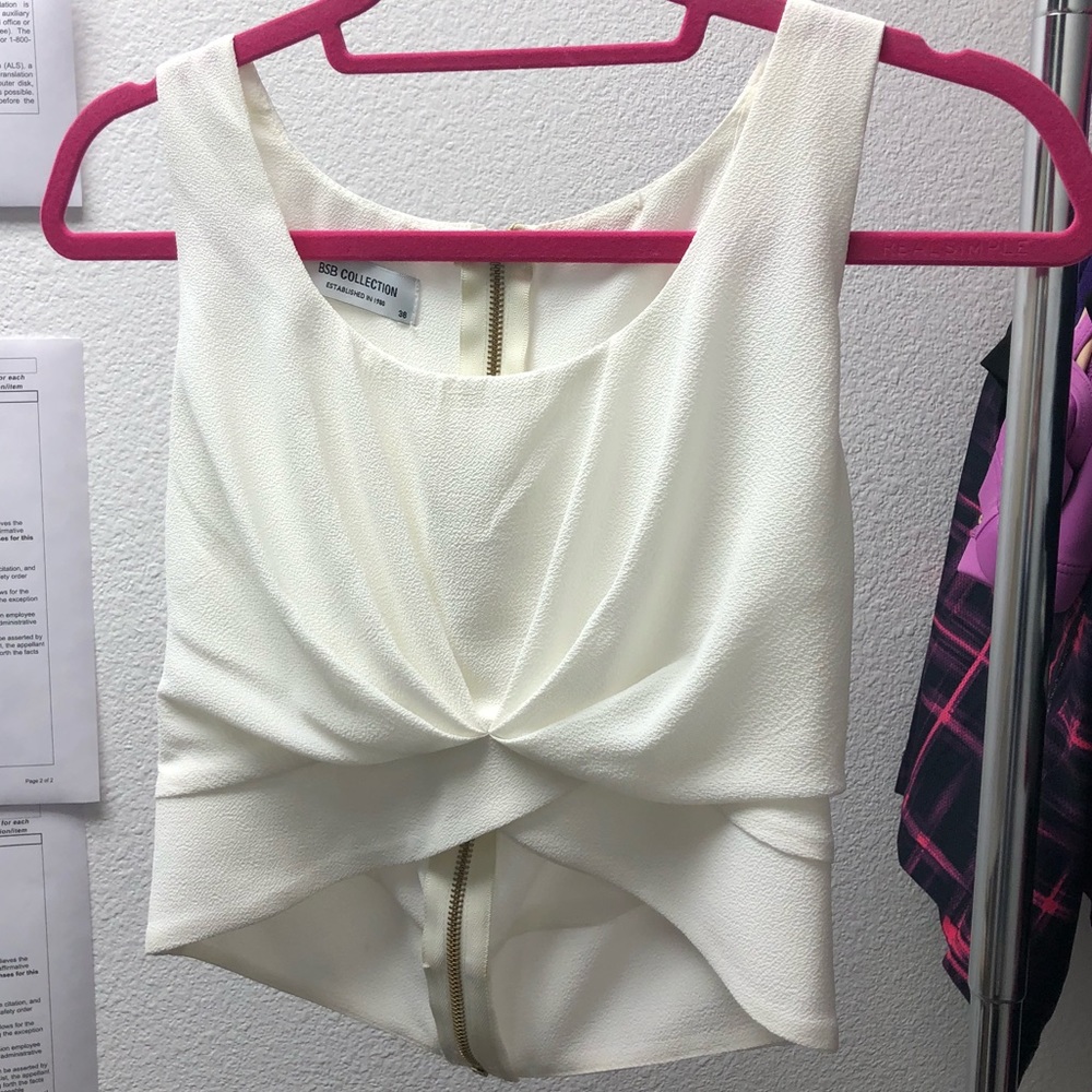 Cream crop top